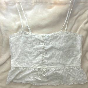white aerie top size medium barely worn!